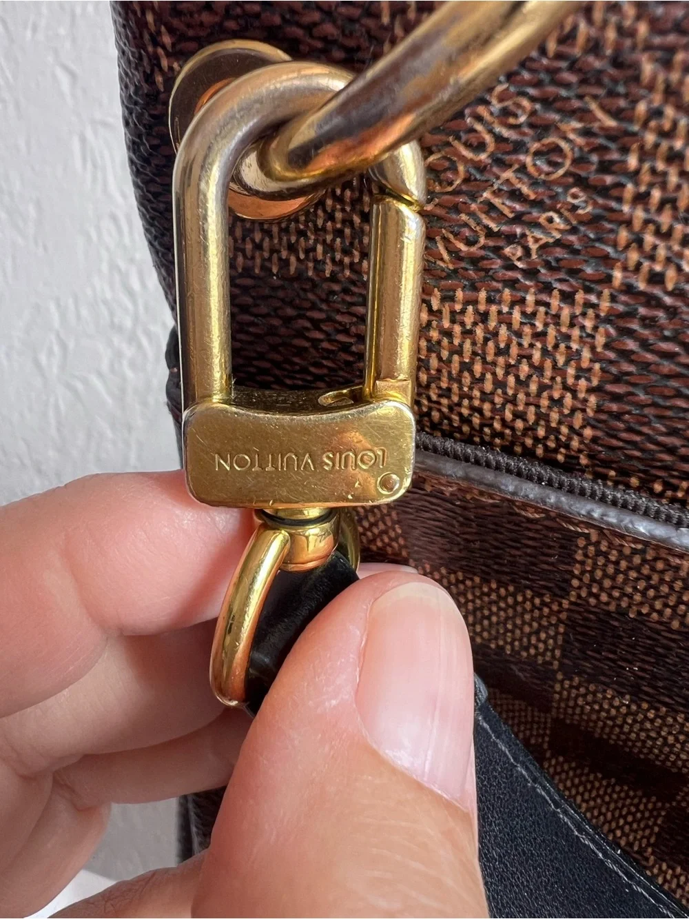 Louis Vuitton Odeon PM Handbag Damier Ebene Purse Crossbody Detachable Strap